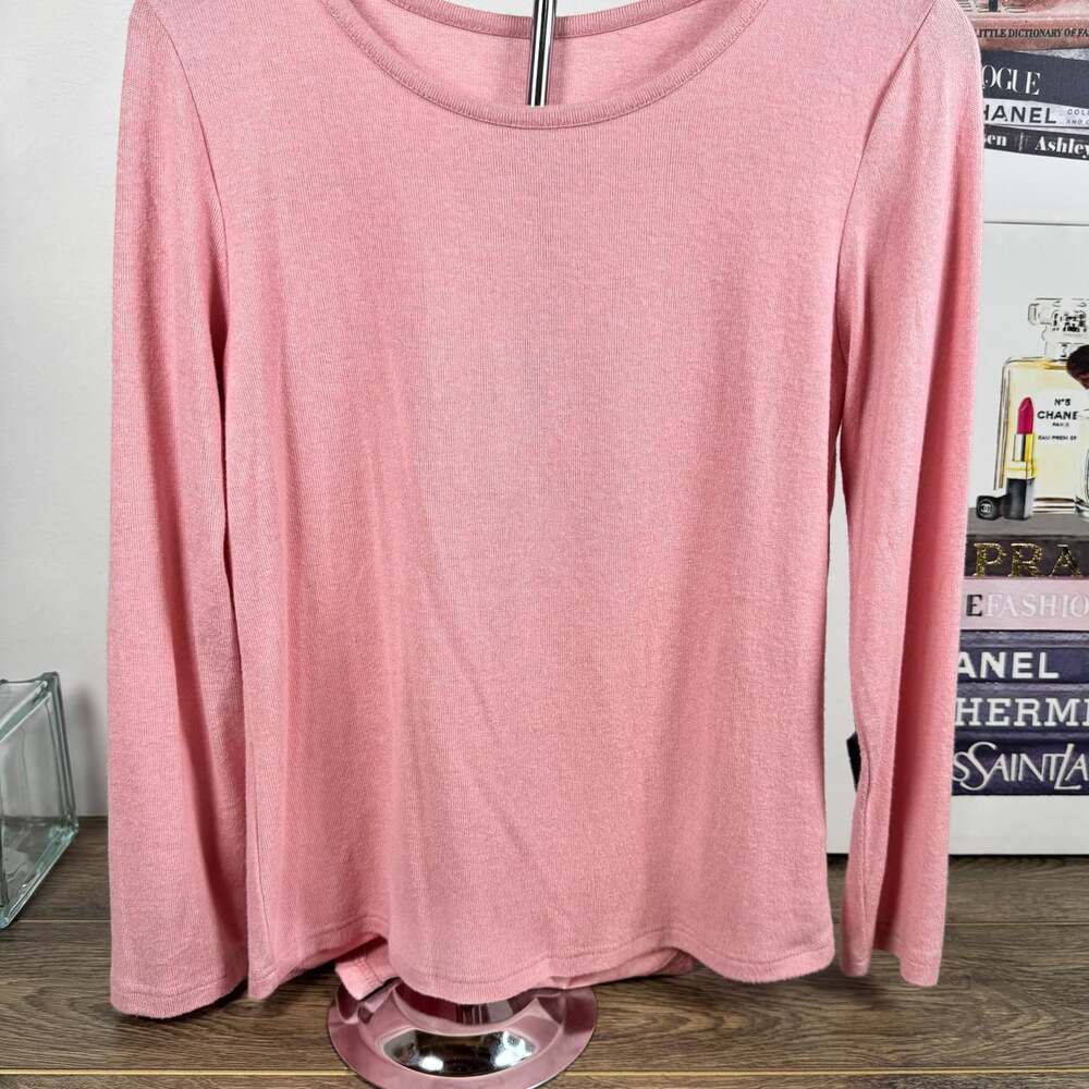 Zyia Active Light Pink Long Sleeve Split Back Wor… - image 1